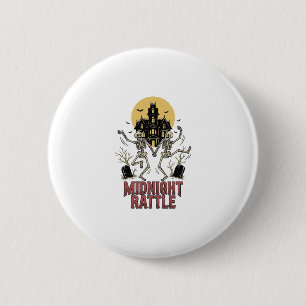 Tanzendes Skelett Halloween Verlassenes Herrenhaus Button
