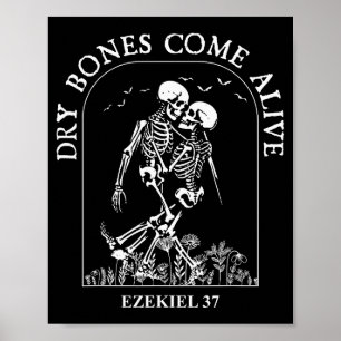 Tanzendes Skelett Trockene Knochen werden lebendig Poster