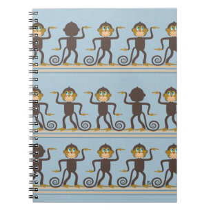 Tanzensafarimuster, Jungen, blau Notizblock