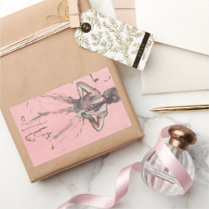 Tänzer aus dem Back von Edgar Degas Vintag Ballet Rechteckiger Aufkleber