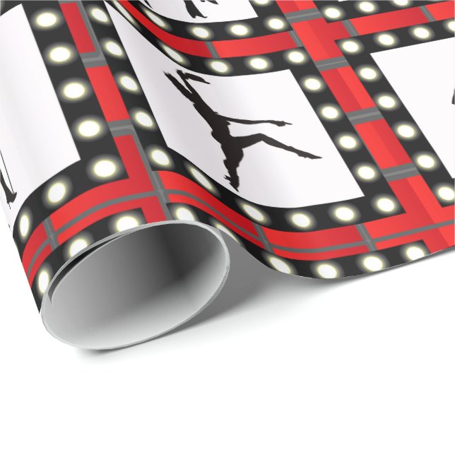Tänzer Cabaret Show Dancers Geschenkpapier (Rolleneckpunkt)