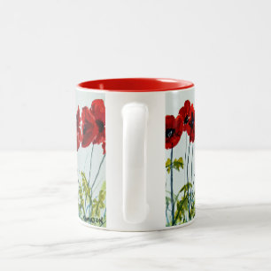 Tänzer der Mohnreihe - Blasen, wo du gepflanzt bi Zweifarbige Tasse