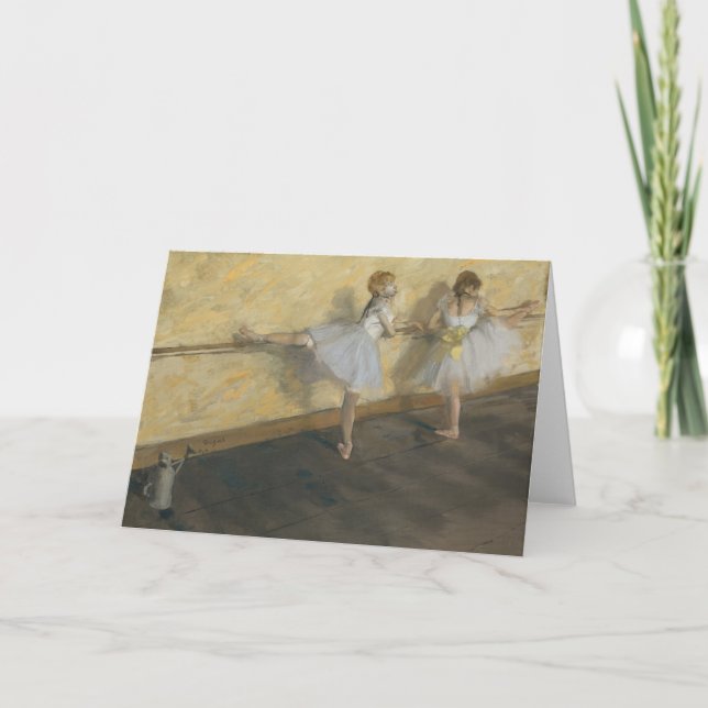 Tänzer, die an der Barre spielen | Edgar Degas Karte (Vorderseite)
