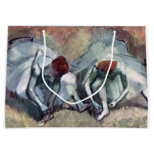 Tänzer, die ihre Schuhe binden, Edgar Degas Große Geschenktüte