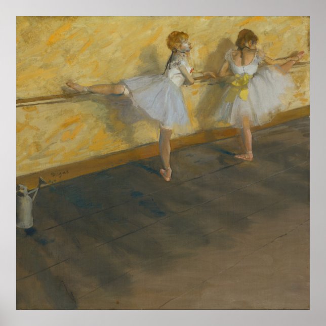 Tänzer, die im Barre spielen - Edgar Degas Poster (Vorne)