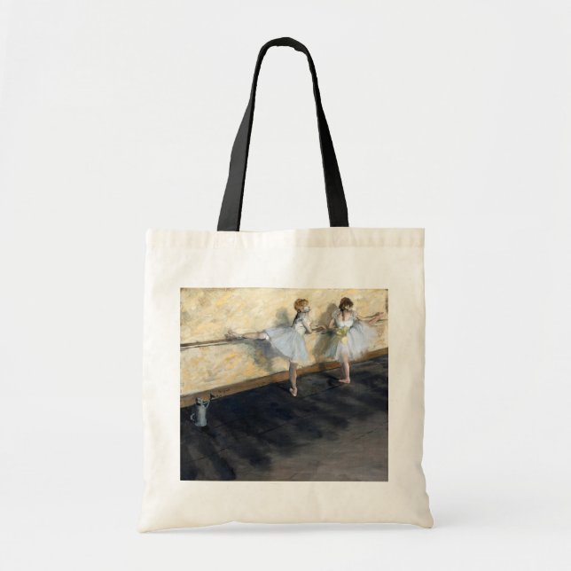Tänzer, die im Barre spielen, Edgar Degas Tragetasche (Vorne)