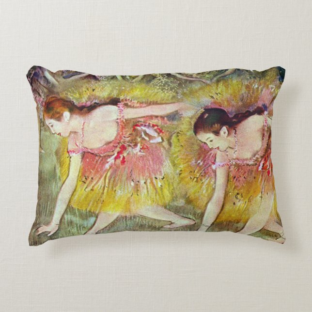 Tänzer, die von Edgar Degas heruntergehen, Ballett Dekokissen (Vorderseite)