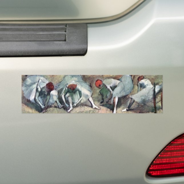 Tänzer, die von Edgar Degas ihre Schuhe schnappen Autoaufkleber (Auf Auto)