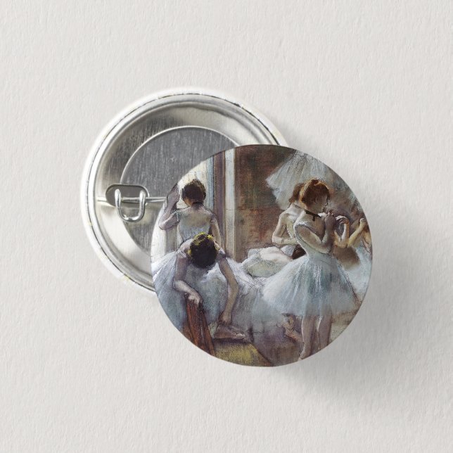 Tänzer Edgar Degas  Button (Vorne & Hinten)