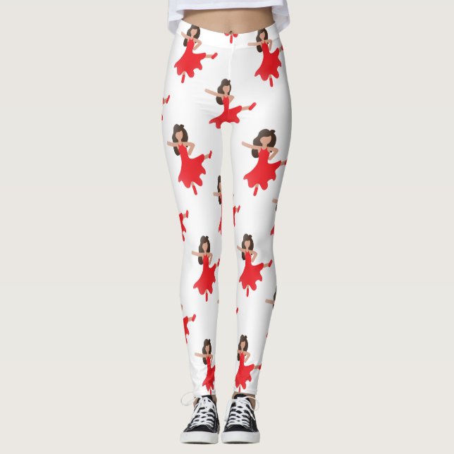 Tänzer Emoji-Leggings Leggings (Vorderseite)