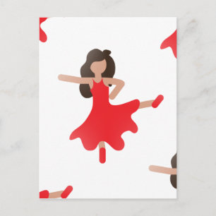 Tänzer-Emoji Postkarte