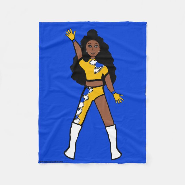 Tänzer Fleece Blanket Gelb & Blau 2 (Vorderseite)