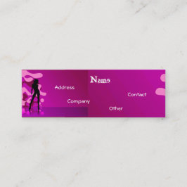 Tänzer im lila Rosa Mini Visitenkarte