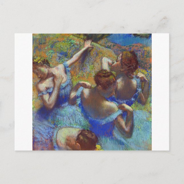 Tänzer in Blau, Edgar Degas Postkarte (Vorderseite)