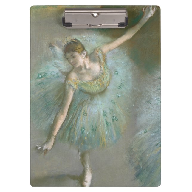 Tänzer in Green Edgar Degas Klemmbrett (Vorderseite)