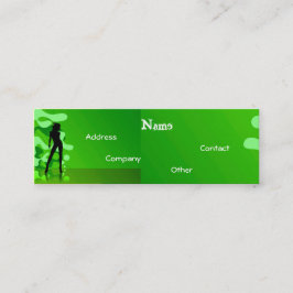 Tänzer in Grün Mini Visitenkarte