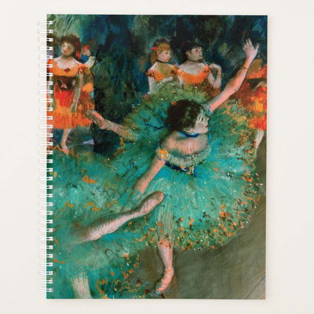 Tänzer in Grün von Edgar Degas Planer (Vorderseite)