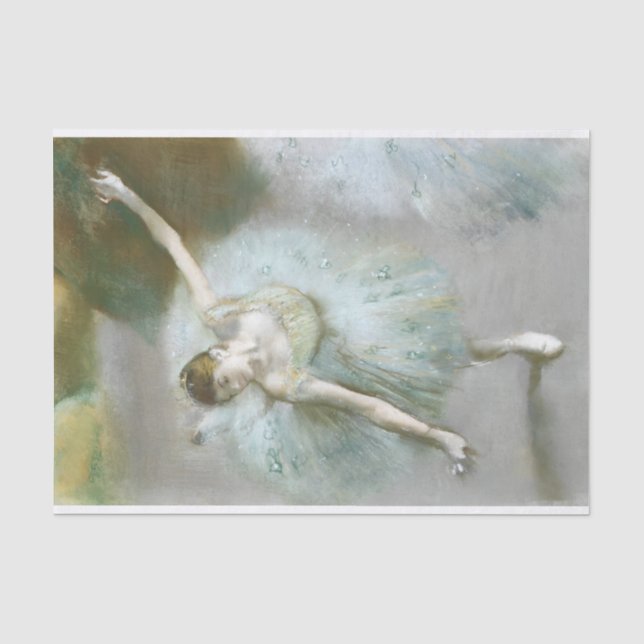 Tänzer in grünem Degas, Art Decoupage Seidenpapier (Vorderseite)