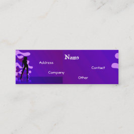 Tänzer in Lila blau Mini Visitenkarte