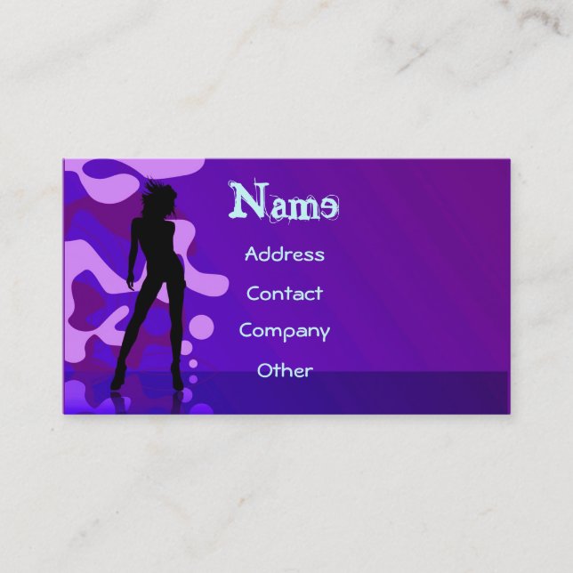 Tänzer in Lila Visitenkarte (Vorderseite)