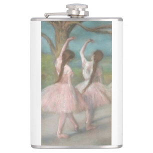 Tänzer in Pink Edgar Degas Flachmann