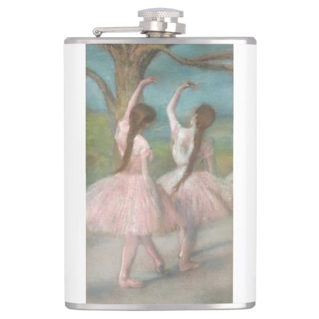 Tänzer in Pink Edgar Degas Flachmann (Vorderseite)