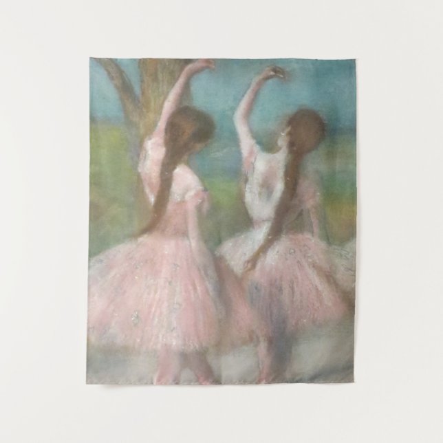 Tänzer in Pink Edgar Degas Wandteppich (Vorderseite)