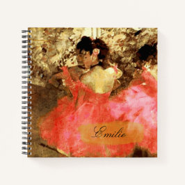Tänzer in Pink von Degas Sketchbook Notizbuch