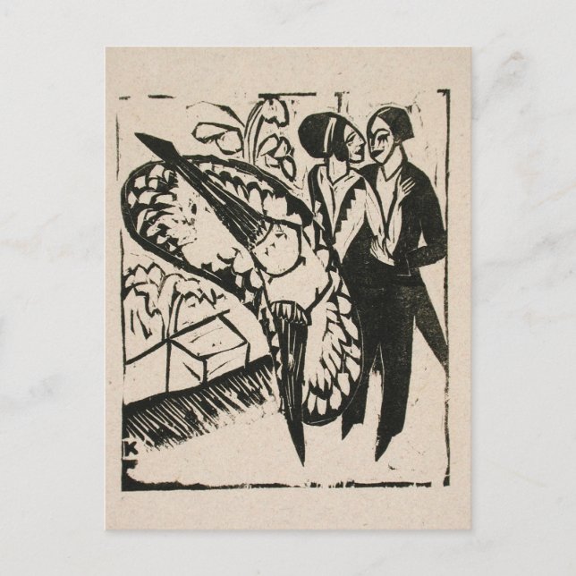 Tänzer, Kirchner Postkarte (Vorderseite)