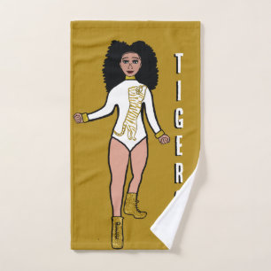 Tänzer/Majorette Handtuch Weißer Gold Tiger 2