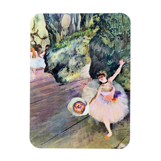 Tänzer mit einem Bouquet von Blume von Edgar Degas Magnet (Vertikal)