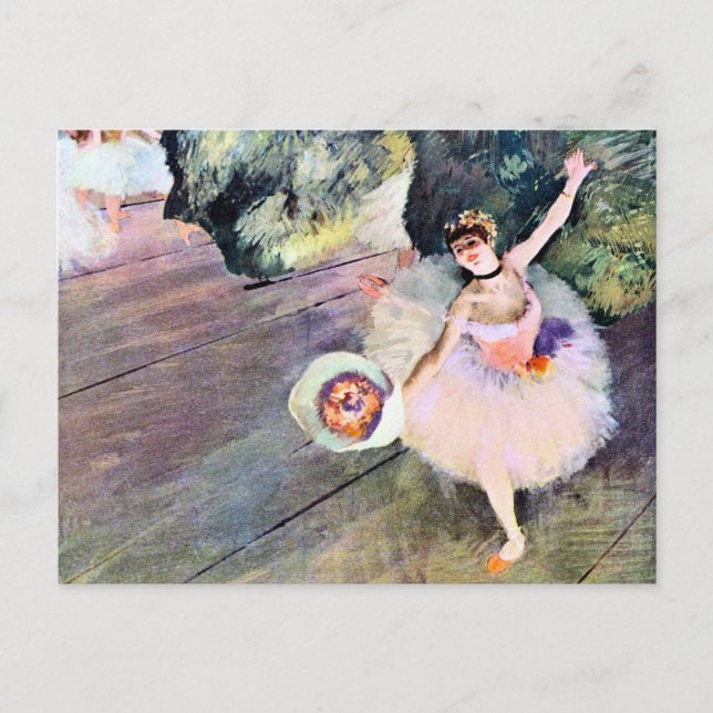 Tänzer mit einem Bouquet von Blume von Edgar Degas Postkarte (Vorderseite)