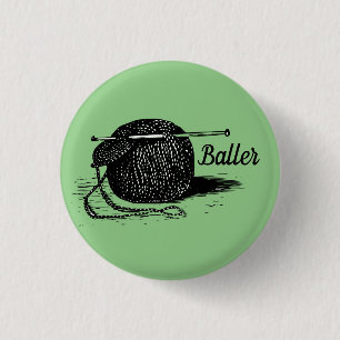 Tänzer mit Garn Button