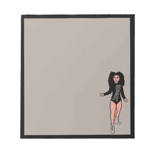 Tänzer Notepad Black / Silver B 2 Notizblock (Vorderseite)