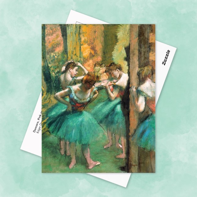 Tänzer Pink und Green Edgar Degas Postkarte (Von Creator hochgeladen)