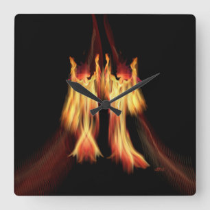 Tänzer Quadratische Wanduhr