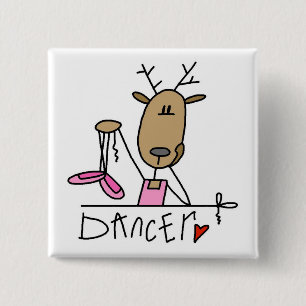 Tänzer-Ren-T - Shirts und Geschenke Button