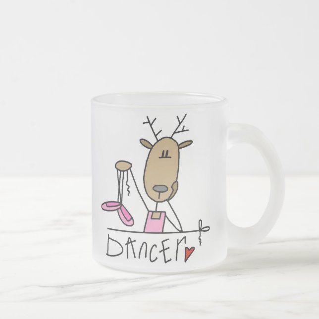 Tänzer-Ren-T - Shirts und Geschenke Mattglastasse (Rechts)