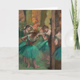 Tänzer, rosa und grün | Edgar Degas Karte