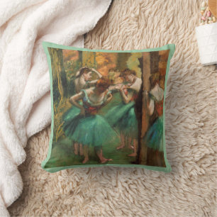 Tänzer, Rosa und Grün von Degas, Art Kissen