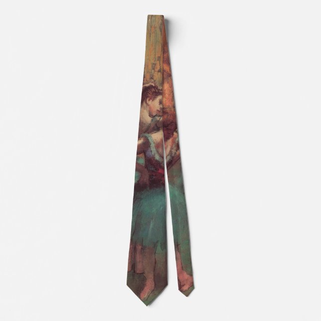 Tänzer, Rosa und Grün von Edgar Degas Krawatte (Vorderseite)