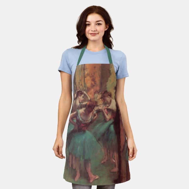 Tänzer, Rosa und Grün von Edgar Degas Schürze (Getragen)