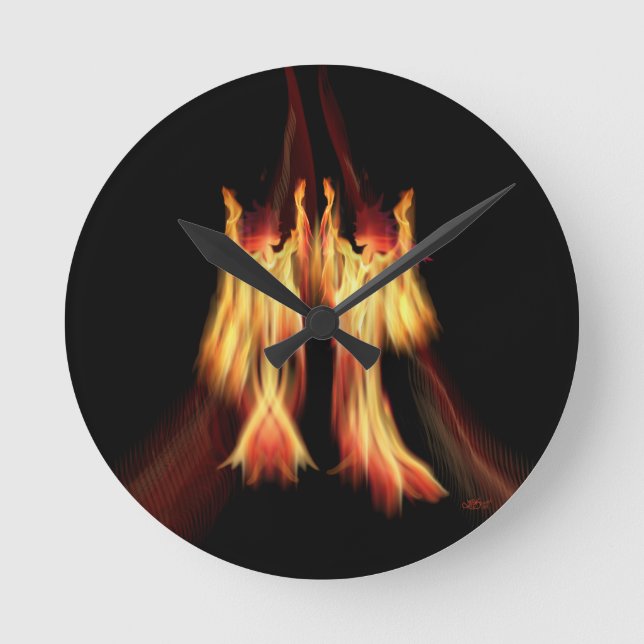 Tänzer Runde Wanduhr (Vorderseite)