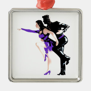 Tänzer Silbernes Ornament