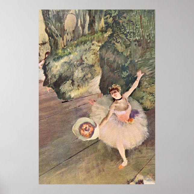 Tänzer / Star des Balletts - Degas Malerei Poster (Vorne)