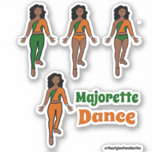 Tänzer Sticker Schnellwechsel Grün Orange