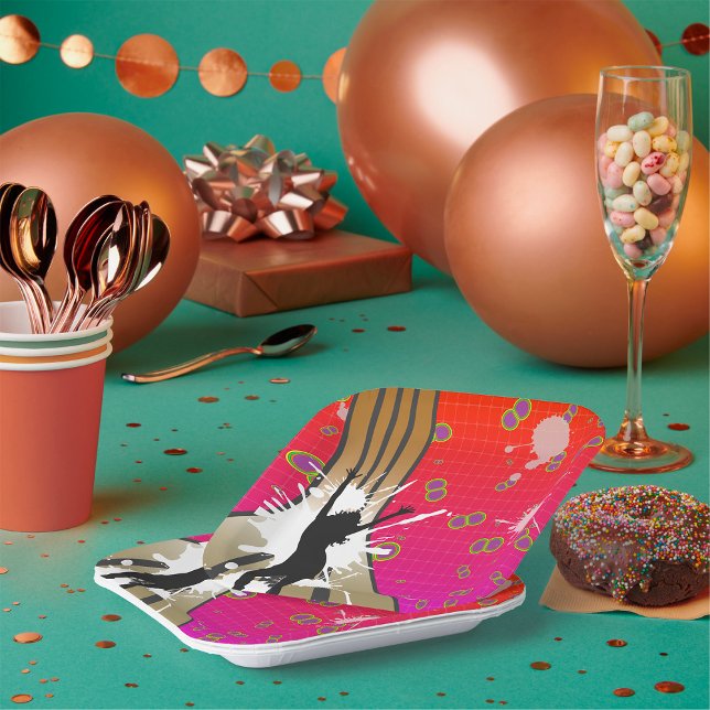 Tänzer und Gitarre Pappteller (Von Creator hochgeladen)