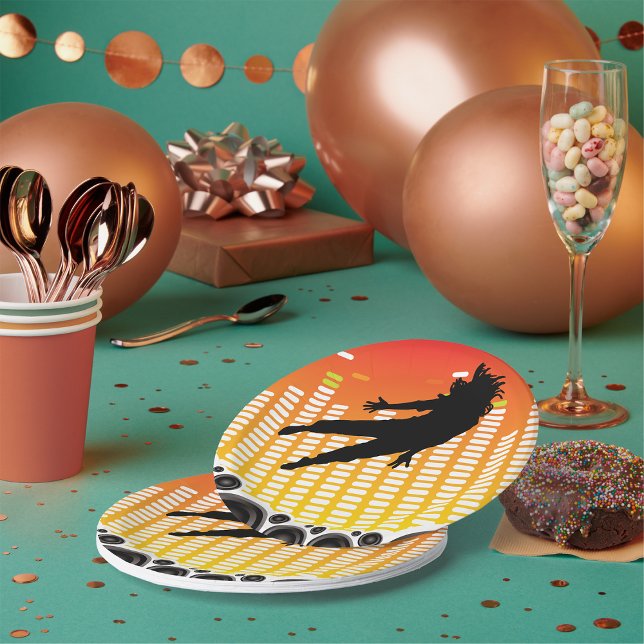 Tänzer und Lautsprecher Pappteller (Von Creator hochgeladen)