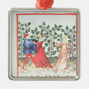 Tänzer vor Besen-Pflanzen, 13. Jahrhundert Ornament Aus Metall