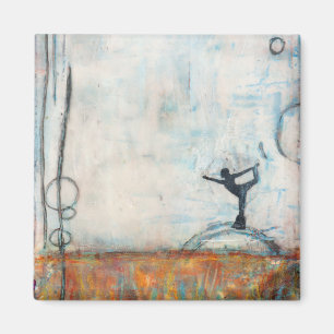 Tänzer-Yoga-Mädchen-Quadrat-Magnet Magnet
